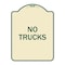 Signmission Designer Series Truck No Trucks, Tan & Green Heavy-Gauge Aluminum Sign, 24" x 18", TG-1824-22786 A-DES-TG-1824-22786 - alternate 1